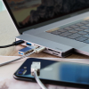 USB-хаб Deppa USB-C для MacBook 7-в-1 серебро [73122]
