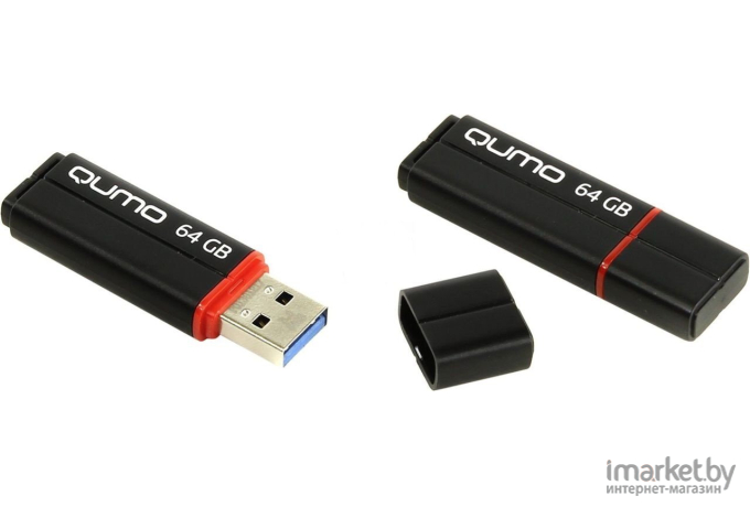 Usb flash QUMO 64GB 3.0 Speedster QM64GUD3-SP-black Black [19660]