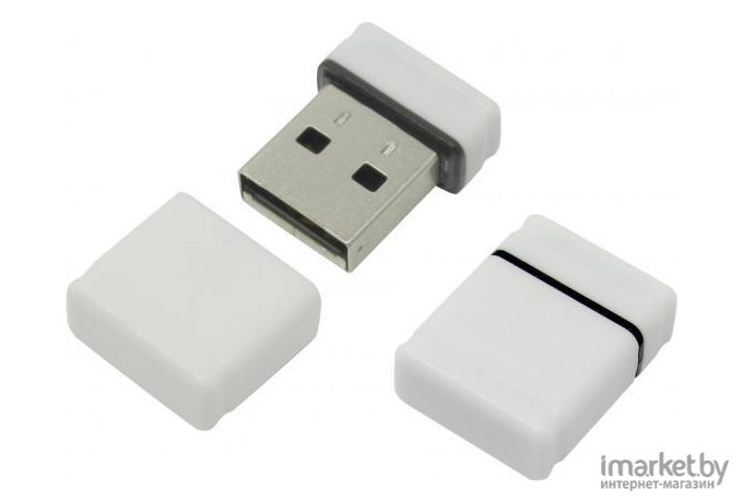 Usb flash QUMO 32GB 2.0 Nano QM32GUD-NANO-W White [18330]