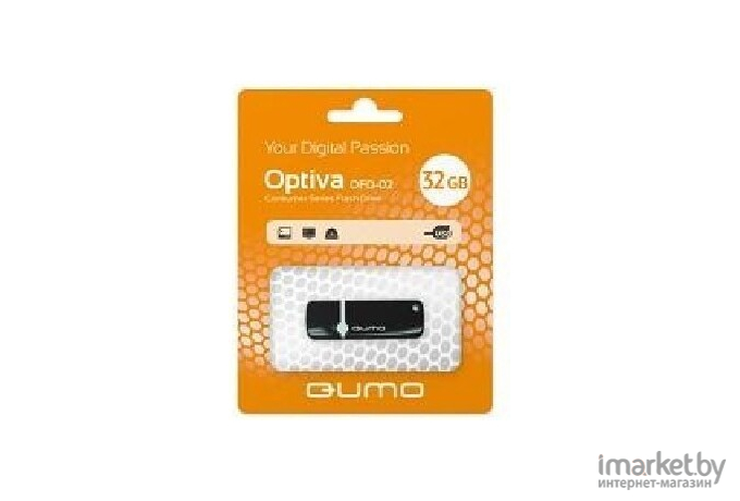 Usb flash QUMO 32GB 2.0 Optiva 02 QM32GUD-OP2-black Black [17826]