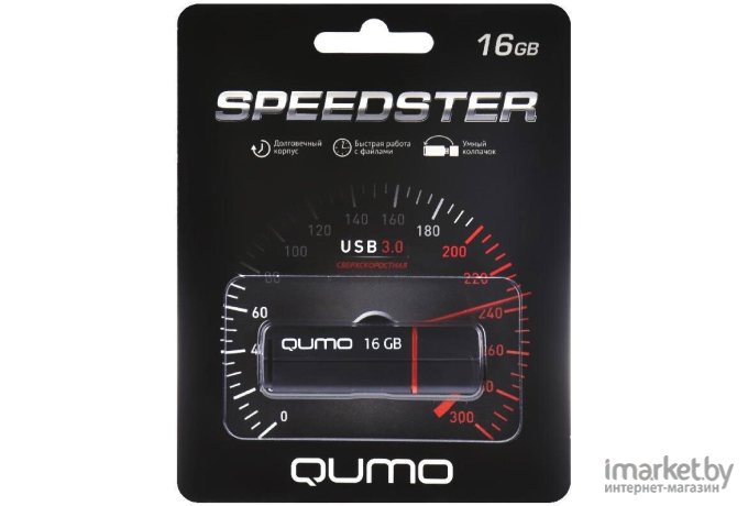 Usb flash QUMO 16GB 3.0 Speedster QM16GUD3-SP-black (19655)