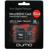 Карта памяти QUMO MicroSDHC 32GB Сlass 10 UHS-I ,3.0 с адаптером SD QM32GMICSDHC10U1 [18742]