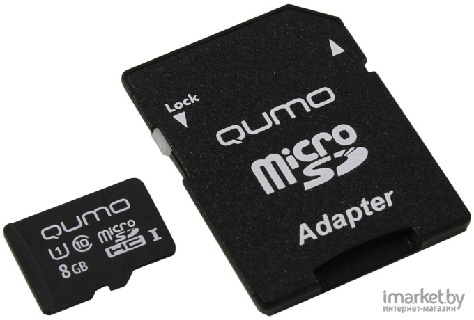 Карта памяти QUMO MicroSDHC 32GB Сlass 10 UHS-I ,3.0 с адаптером SD QM32GMICSDHC10U1 [18742]