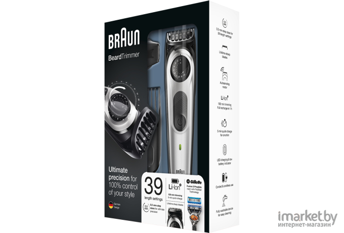 Машинка для стрижки волос Braun BT5060 +GIL FUS 5 PrGl Бр+2кас