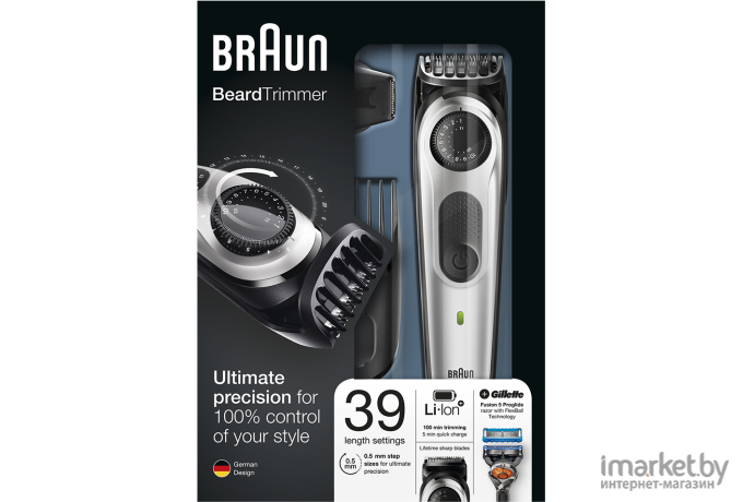 Машинка для стрижки волос Braun BT5060 +GIL FUS 5 PrGl Бр+2кас