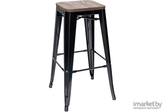 Стул Stool Group Tolix Wood черный глянцевый/темное дерево [YD-H765-W LG-01]