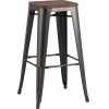 Стул Stool Group Tolix Wood черный/патина золото/темное дерево [YD-H765-W MS-01-1]