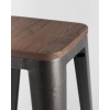 Стул Stool Group Tolix Wood черный/патина золото/темное дерево [YD-H765-W MS-01-1]