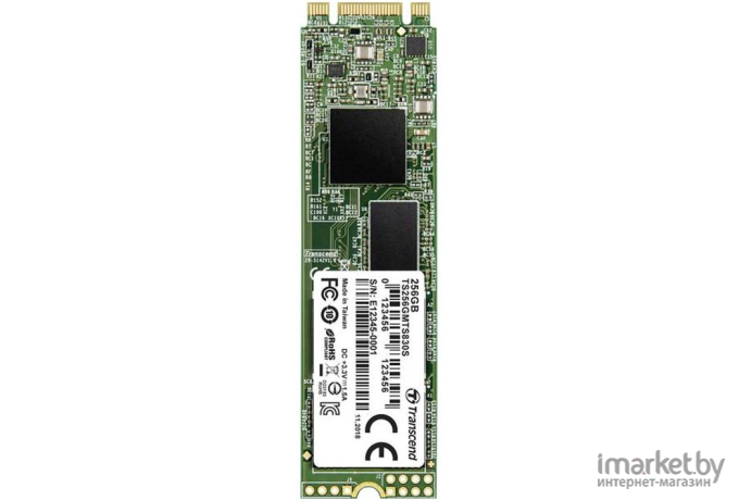 SSD диск Transcend 256GB M.2 2280 SATA III 3D TLC [TS256GMTS830S]