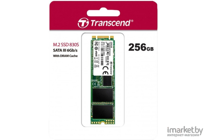 SSD диск Transcend 256GB M.2 2280 SATA III 3D TLC [TS256GMTS830S]