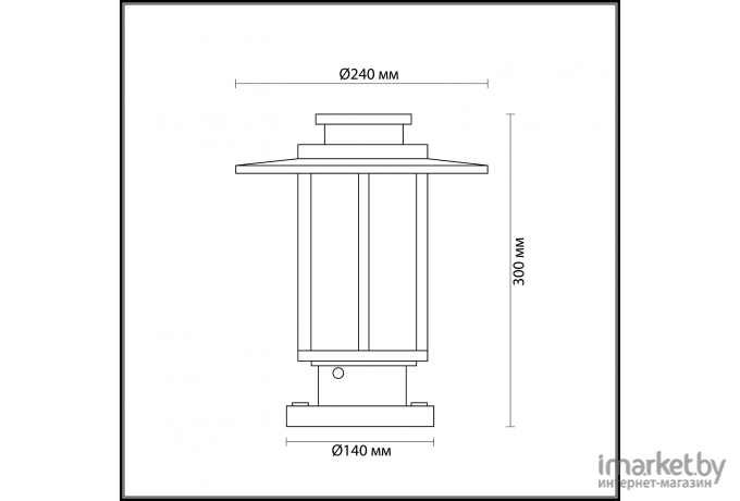 Фонарь уличный Odeon Light Mito [4047/1B]