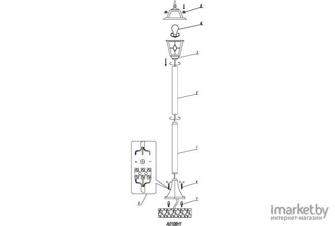 Фонарь уличный Odeon Light Outer [2318/1F]