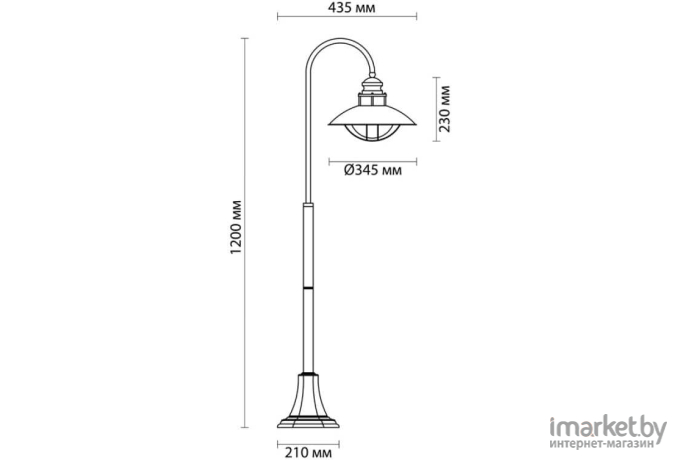 Фонарь уличный Odeon Light Dante [4164/1F]