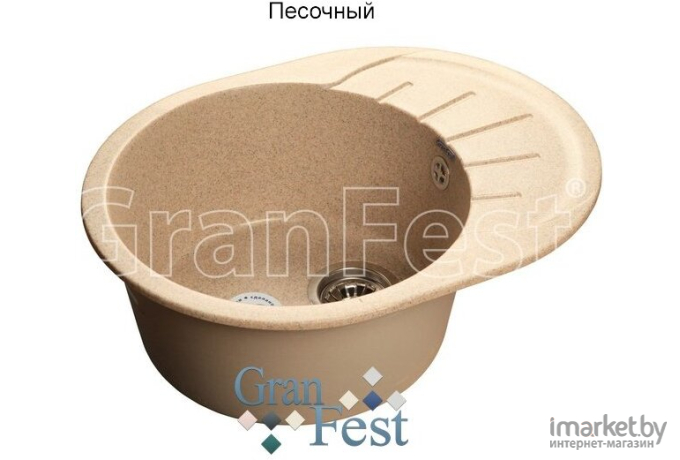 Кухонная мойка GranFest Rondo GF-R580L песочный