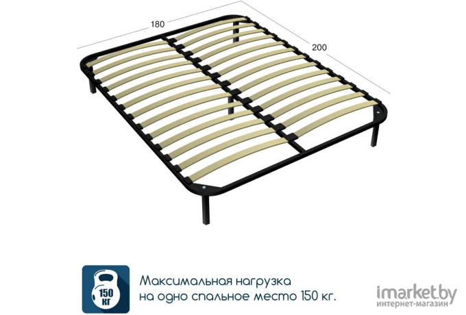 Ортопедическое основание Stolline 1800*2000 с ножками [20180002000]