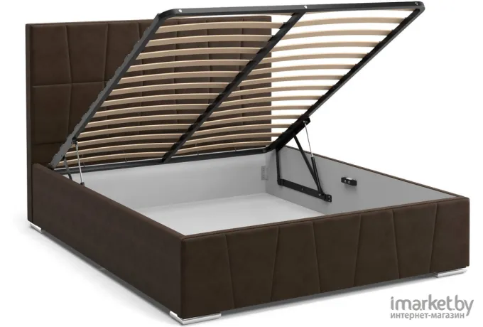 Кровать Stolline Пассаж (03) 1,6 Glory 031 ПМ/Н 160x200 с подъемным механизмом коричневый [2017030000031]