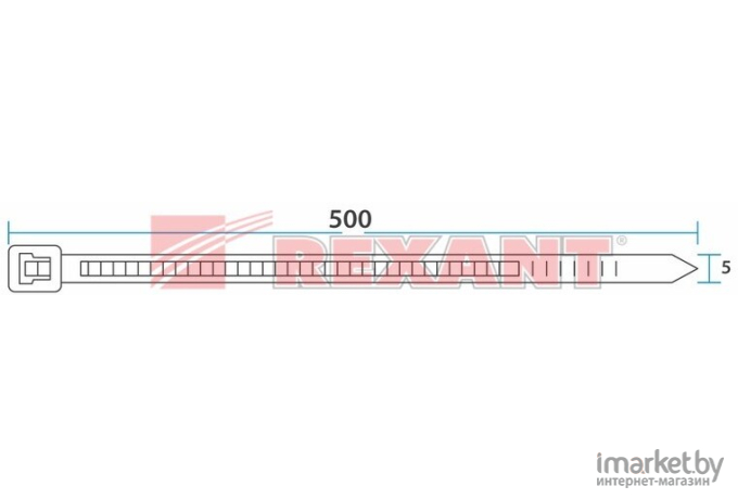  Rexant 5.0х500 мм 100 шт черный [07-0501]