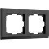 Рамка для выключателя и розетки Werkel Stark 2 поста WL04-Frame-02-black черный [a029215]
