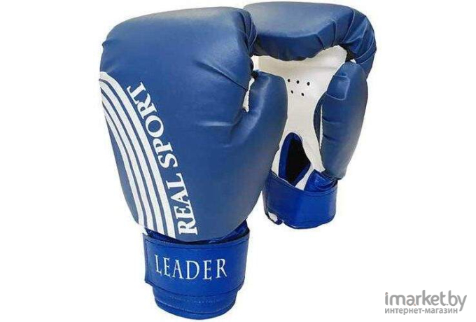 Боксерские перчатки Real sport Leader 6 унций синий
