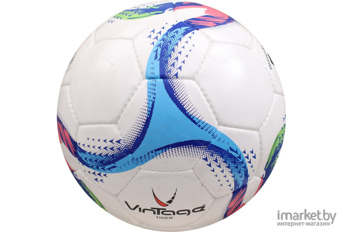 Футбольный мяч Vintage Tiger V200 размер 5 белый/голубой