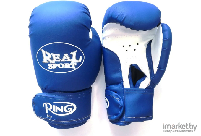 Боксерские перчатки Real sport 12 Oz синий