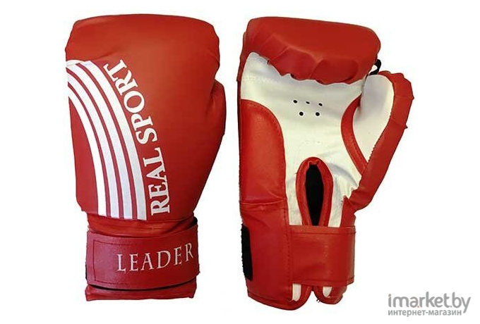 Боксерские перчатки Real sport Leader 4 Oz красный