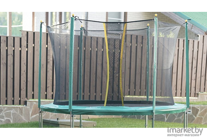 Батут Hasttings Classic 10 ft-305 см Зеленый с защитной сеткой и лестницей