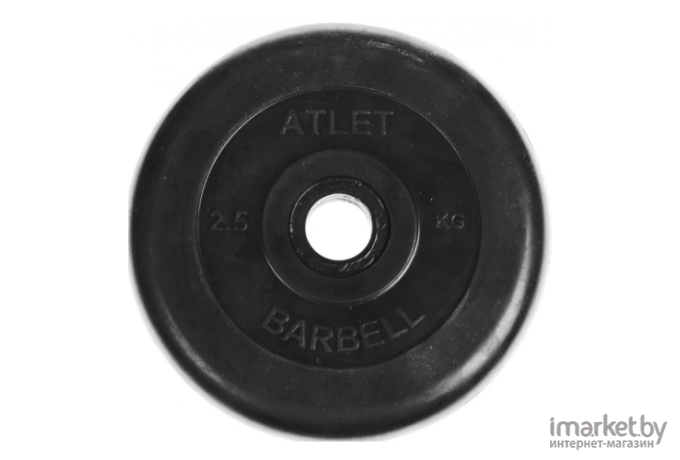 Диск для штанги MB Barbell Atlet d-31 2,5кг черный