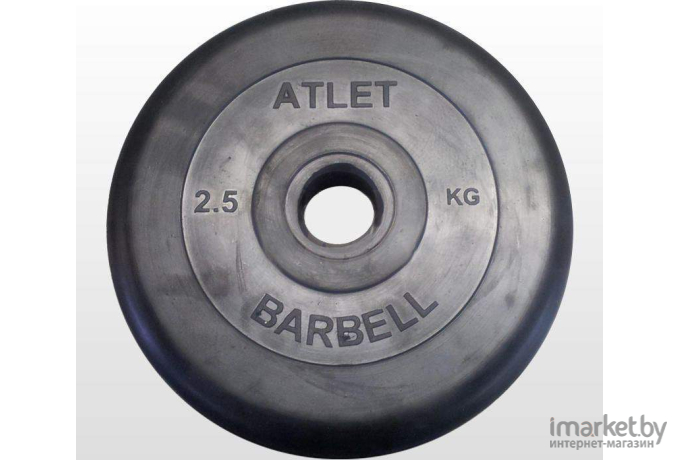 Диск для штанги MB Barbell Atlet d-31 2,5кг черный