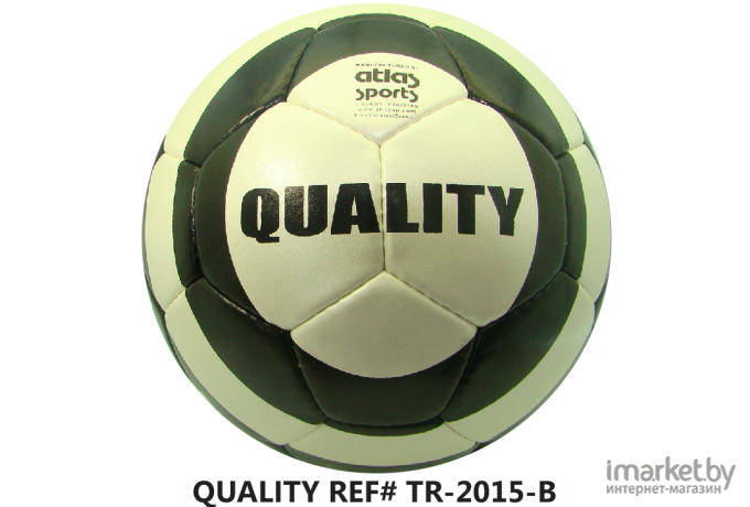 Футбольный мяч Atlas Quality размер 5 белый/зеленый