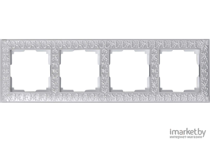 Рамка для выключателя и розетки Werkel Antik 4 поста WL07-Frame-04 жемчужный [a031785]