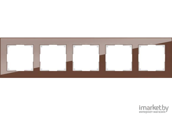 Рамка для выключателя и розетки Werkel Favorit 5 постов WL01-Frame-05 мокко [a031796]