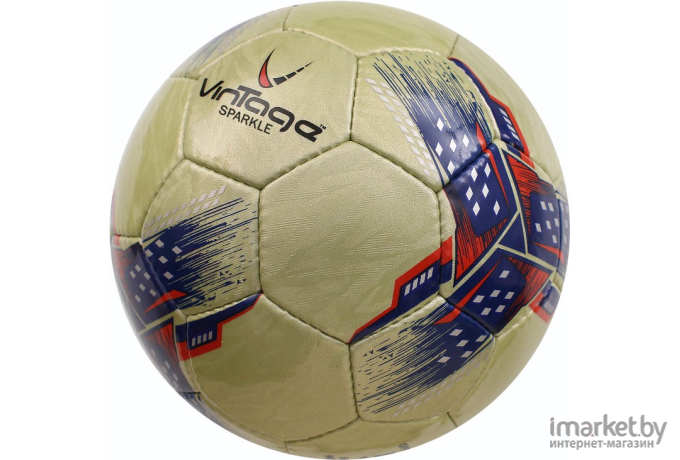 Футбольный мяч Vintage Sparkle V350 размер 5 золотой/синий