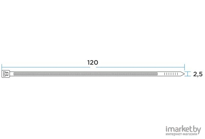  Rexant Nylon 2.5х120 мм 100 шт белый [07-0120]