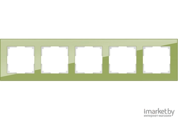Рамка для выключателя и розетки Werkel Favorit 5 постов WL01-Frame-05 фисташковый [a036591]