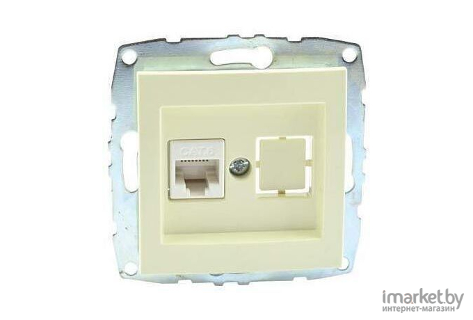 Розетка Mono Electric L/D RJ45 кремовый [500-001705-125]