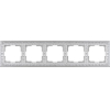Рамка для выключателя и розетки Werkel Antik 5 постов WL07-Frame-05 жемчужный [a031786]