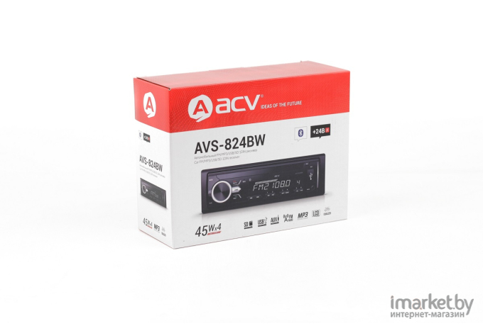 Автомагнитола ACV AVS-824BW белый