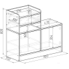 Тумба Мебель-класс Порто-5/МК 501.09.5 венге/дуб шамони