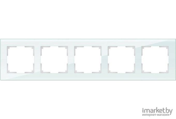 Рамка для выключателя и розетки Werkel Favorit 5 постов WL01-Frame-05 натуральное стекло [a030772]