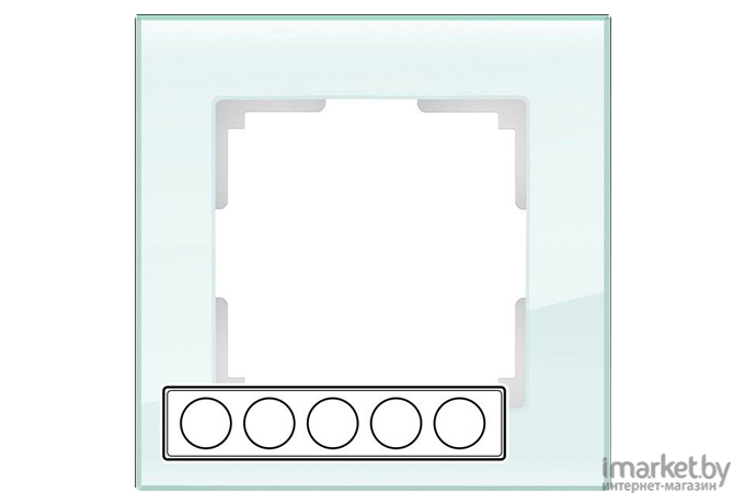 Рамка для выключателя и розетки Werkel Favorit 5 постов WL01-Frame-05 натуральное стекло [a030772]