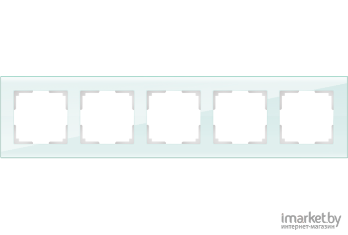 Рамка для выключателя и розетки Werkel Favorit 5 постов WL01-Frame-05 натуральное стекло [a030772]