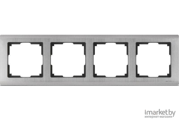 Рамка для выключателя и розетки Werkel Metallic 5 поста WL02-Frame-05 глянцевый никель [a030790]