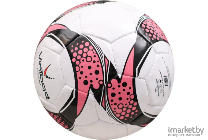 Футбольный мяч Vintage Football 118 размер 5 белый/красный/черный