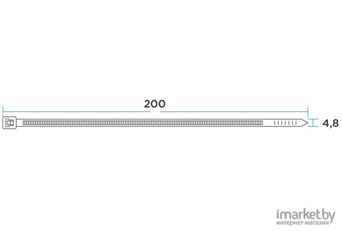  Rexant Стяжки нейлоновые 200x4.8 мм 100 шт черный [07-0201-5]
