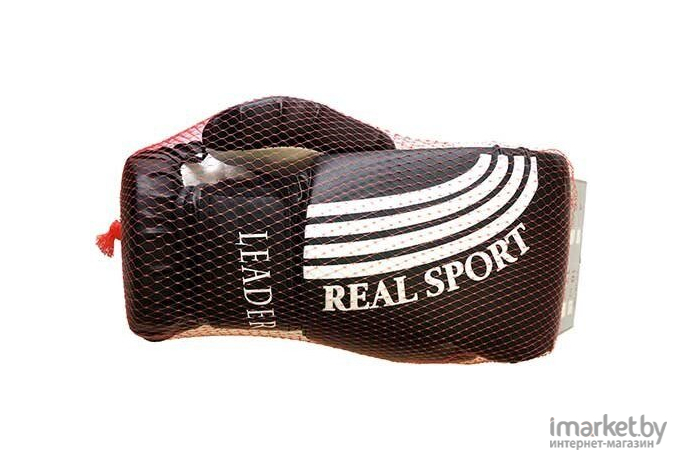 Боксерские перчатки Real sport Leader 4 унций черный
