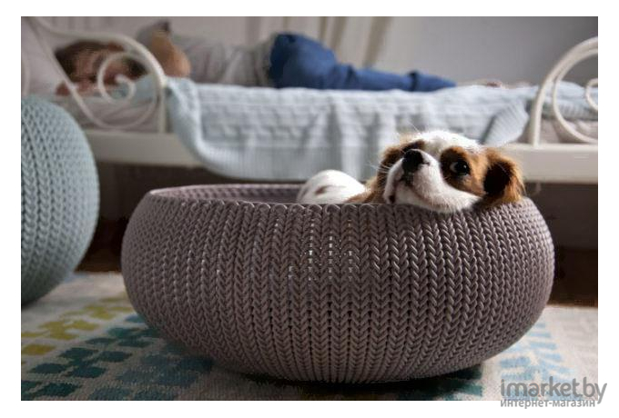 Лежанка для животных Curver Knit Cozy Pet Bed-Foggry [229319]