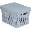 Корзина для хранения Curver Infinity 17L + LID Dots серый [04742-099-00]