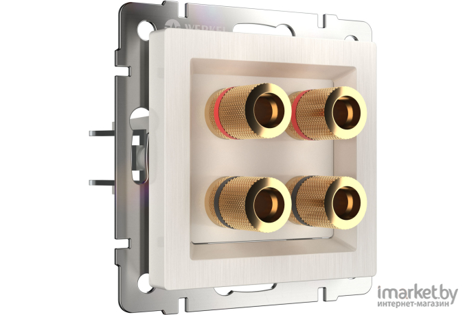 Розетка Werkel Акустическая WL13-AUDIOx4 перламутровый (a040902/W1185013)