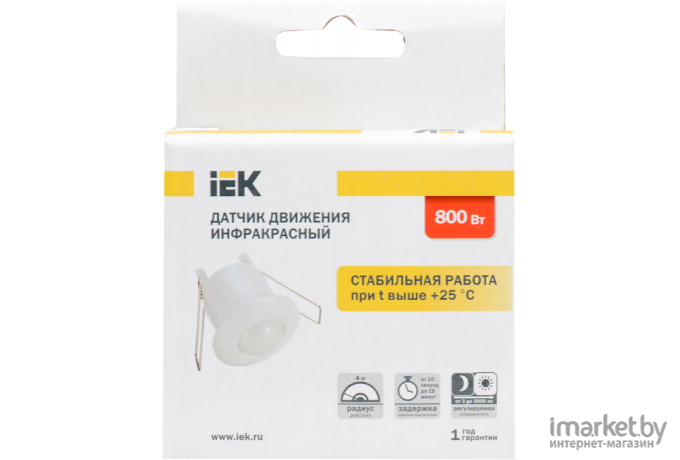 Датчик движения IEK ДД 301 белый [LDD11-301-800-001]